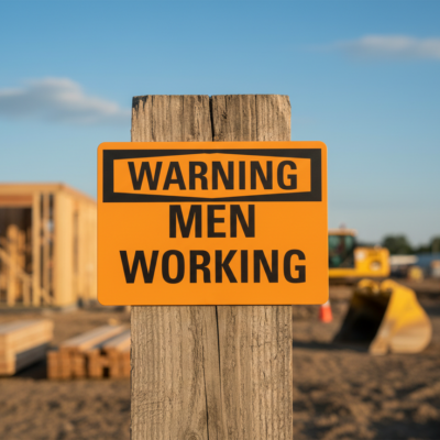 Warning Men working