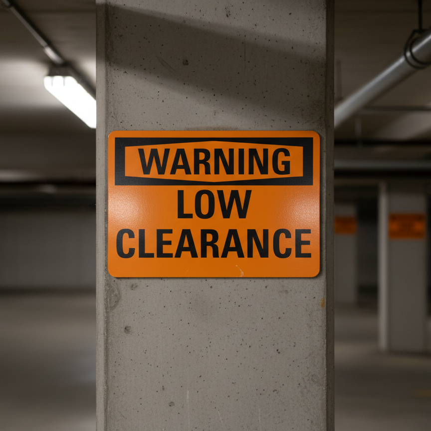 Warning Low clearance