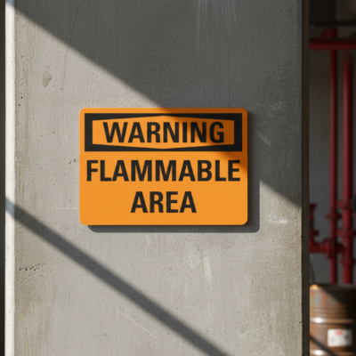 Warning Flammable area