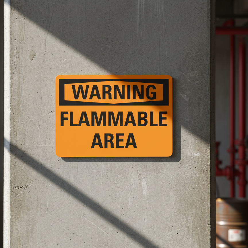 Warning Flammable area