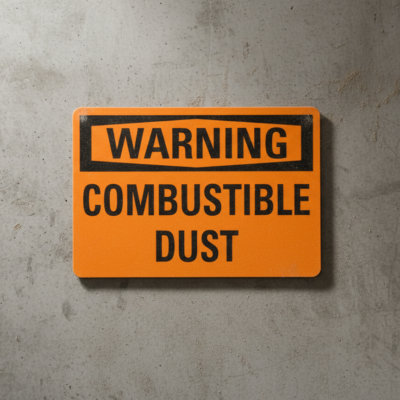 Warning Combustible dust