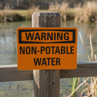 Warning Non-potable water