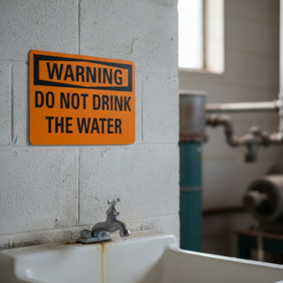 Warning Do not drink the water