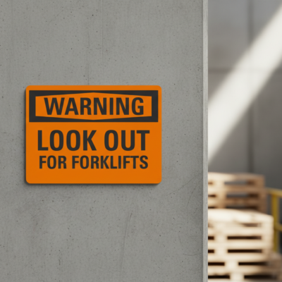 Warning Look out for forklifts