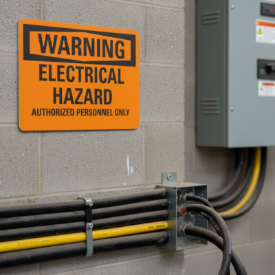 Warning Electrical hazard authorized personnel only