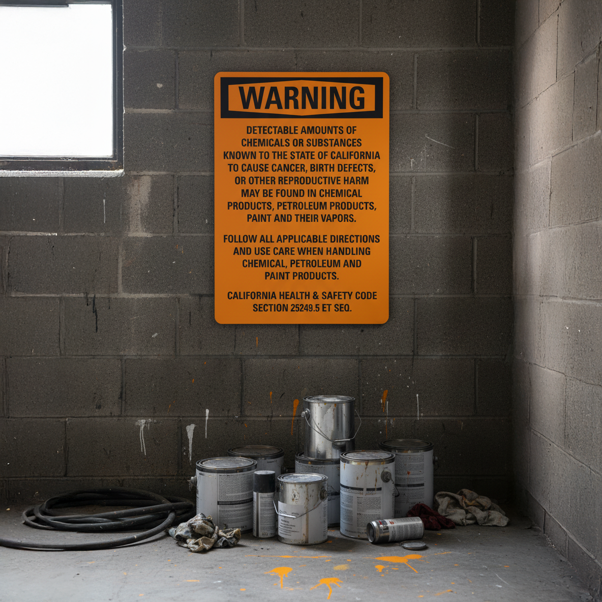 Warning Detectable amounts of chemicals or substances