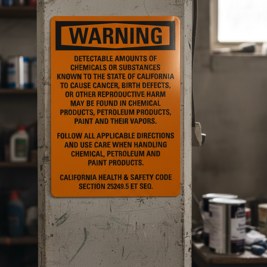 Warning Detectable amounts of chemicals or substances - Image 2
