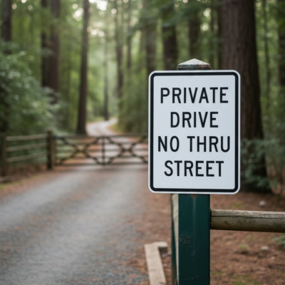 Private Drive No Thru Street