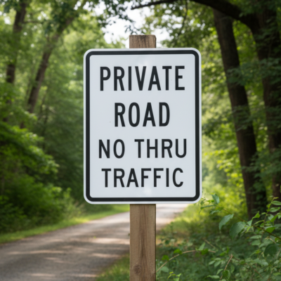 Private Road No Thru Traffic