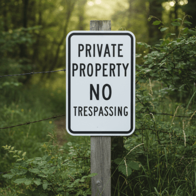 Private Property No Trespassing