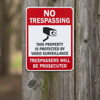No Trespassing this Property Is Protected By Video