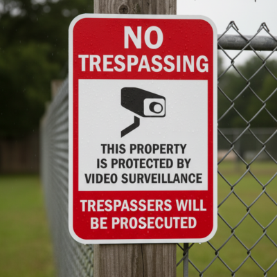 No Trespassing this Property Is Protected By Video