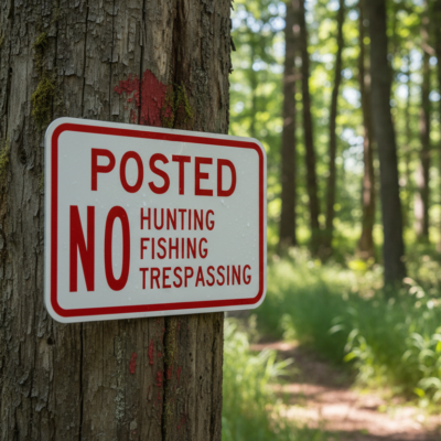 Posted No Hunting Fishing Trespassing