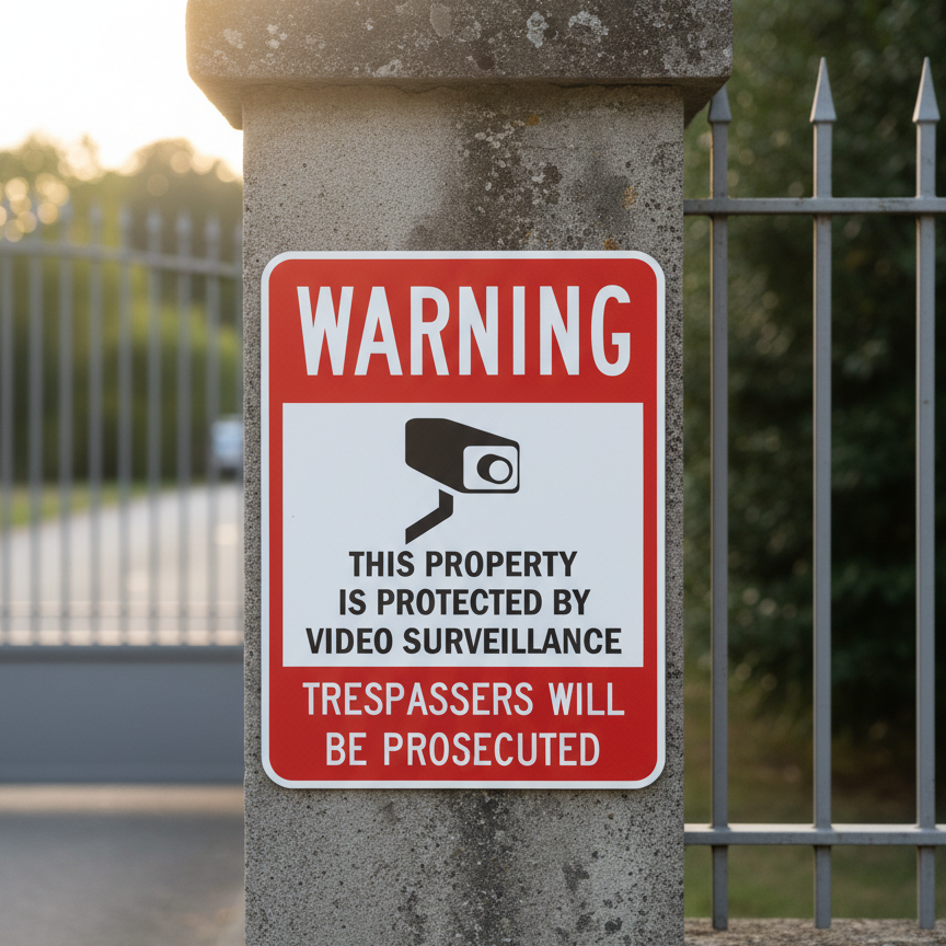 Warning This Property Is Protected By Video - Image 2