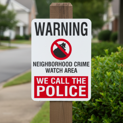 Warning (Sym) Neighborhood Crime Watch Area