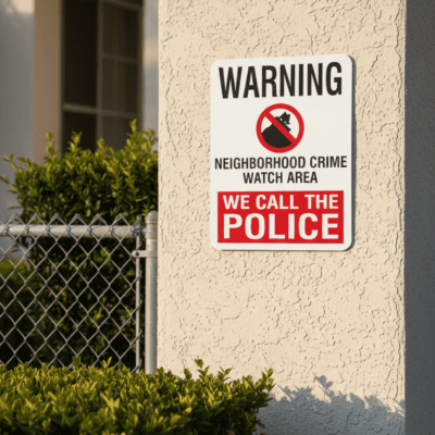 Warning (Sym) Neighborhood Crime Watch Area