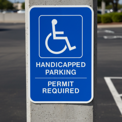 Handicapped Parking Permit Required (Handicapped