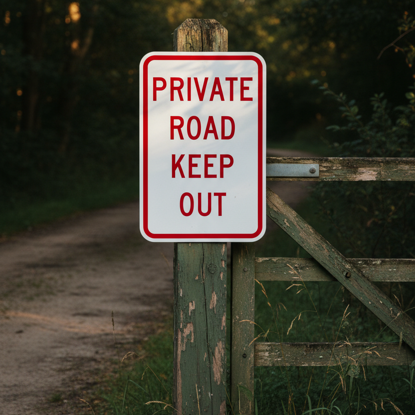 Private Road Keep Out - Image 2