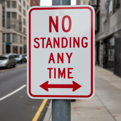 No Standing Any Time (Double Arrow)