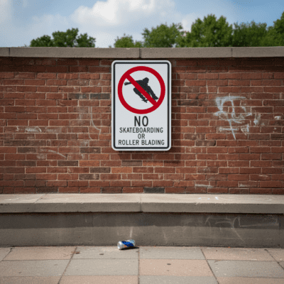 (Prohibitive Sym) No Skateboarding