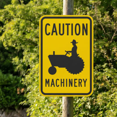 Caution Machinery (W/ Symbol)
