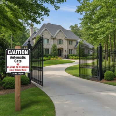 Caution Automatic Gate No Playing Or Climbing