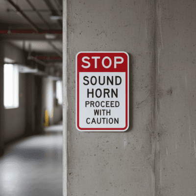 Stop Sound Horn Proceed With Caution