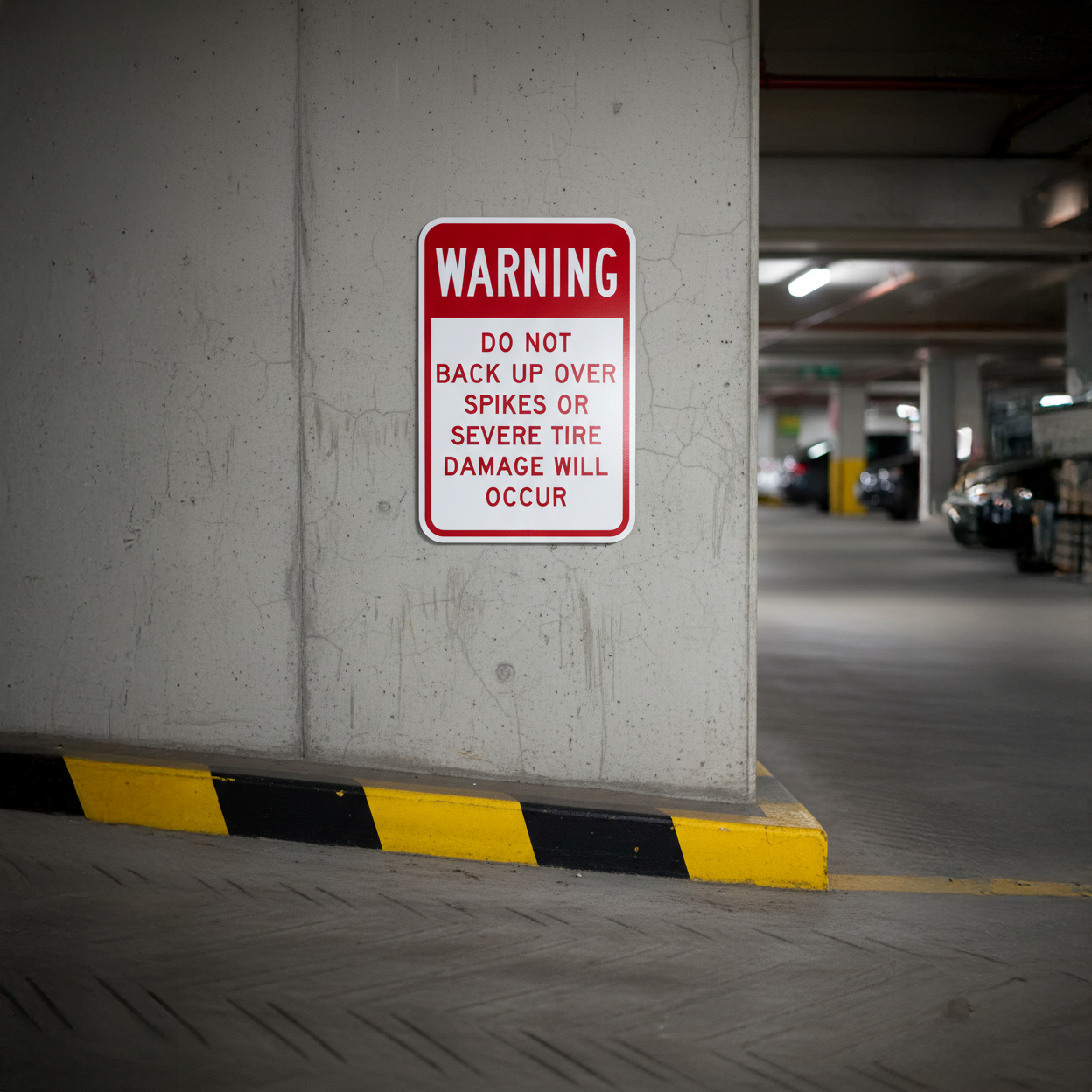 Warning Do Not Back Up Over Spikes Or Severe - Image 2