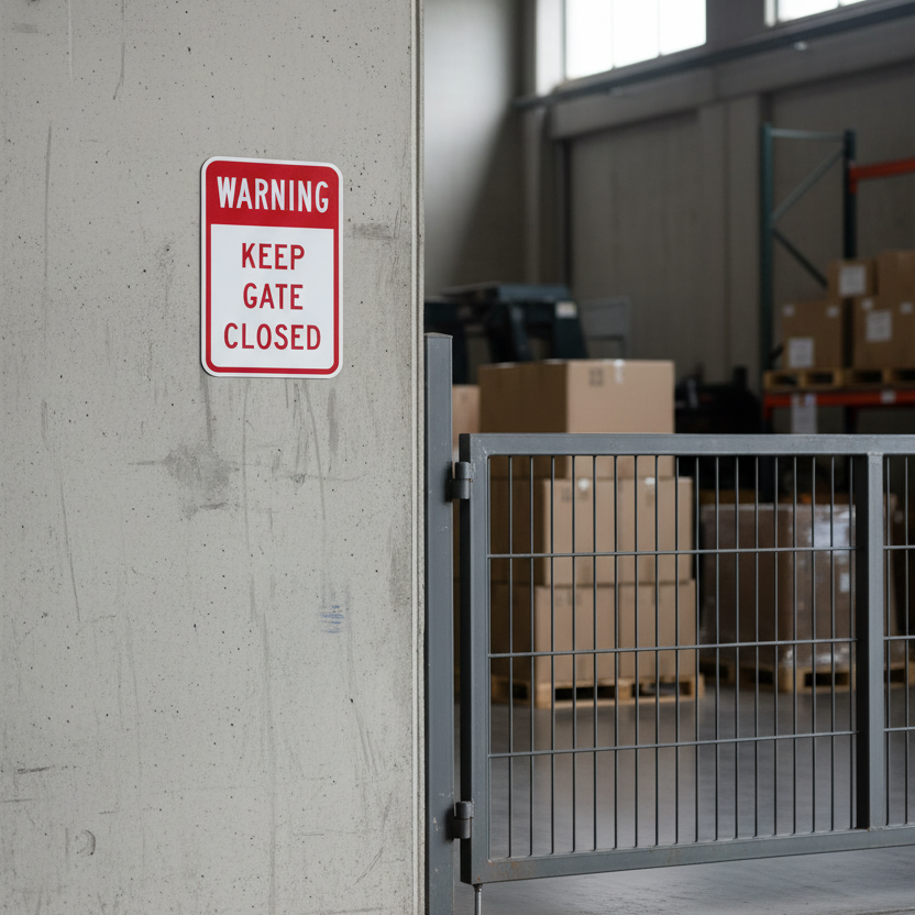 Warning Keep Gate Closed - Image 2