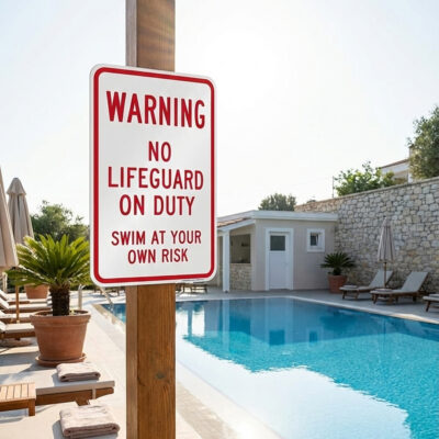 Warning No Lifeguard On Duty Swim At Your Own Risk