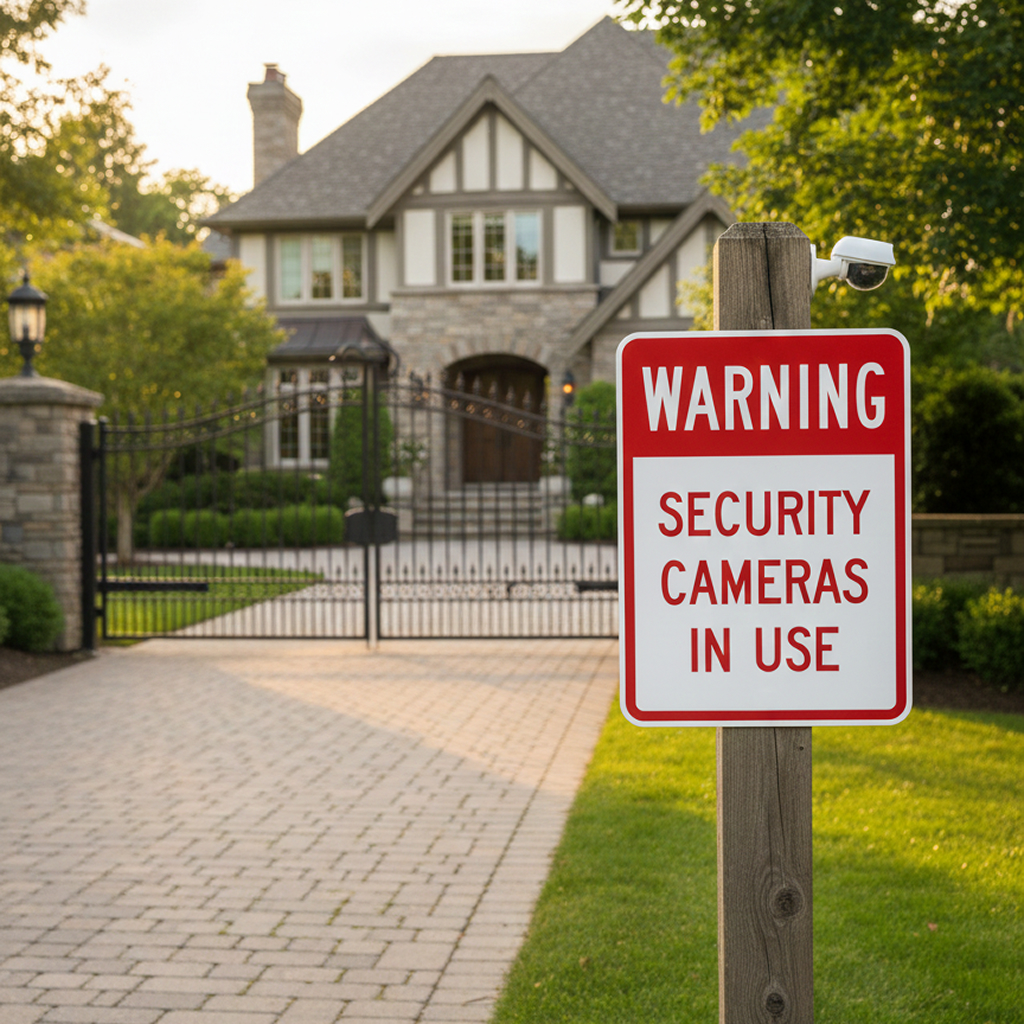 Warning Security Cameras In Use