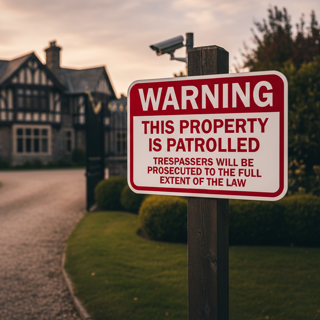Warning This Property Is Patrolled Trespassers