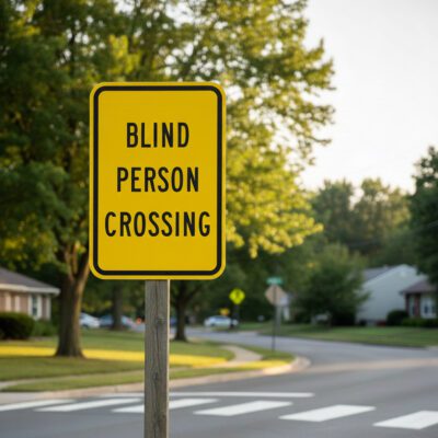 Blind Person Crossing