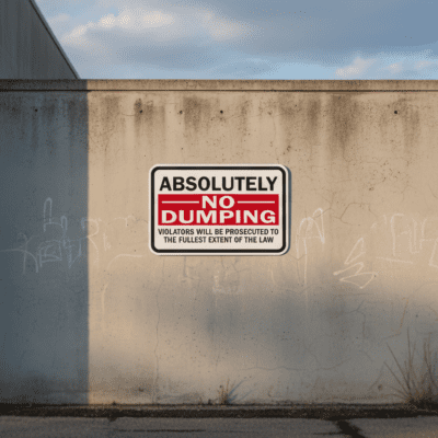 Absolutely --No-- Dumping Violators Will