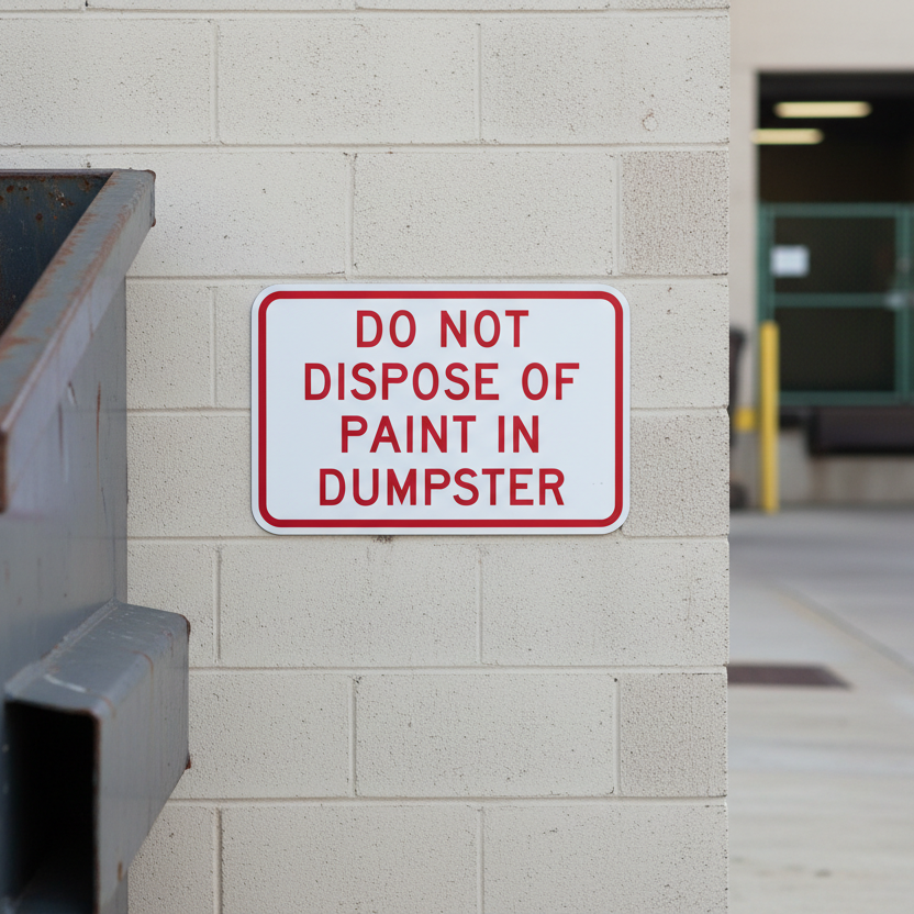 Do Not Dispose Of Paint In Dumpster - Image 2
