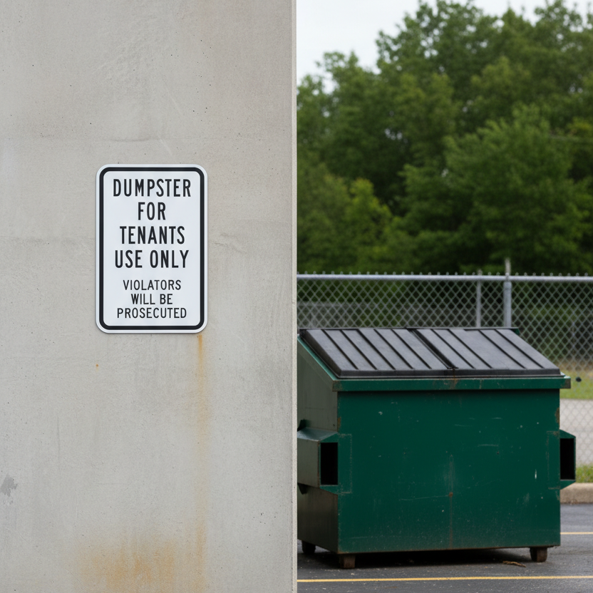 Dumpster For Tenants Use Only Violators Will - Image 2