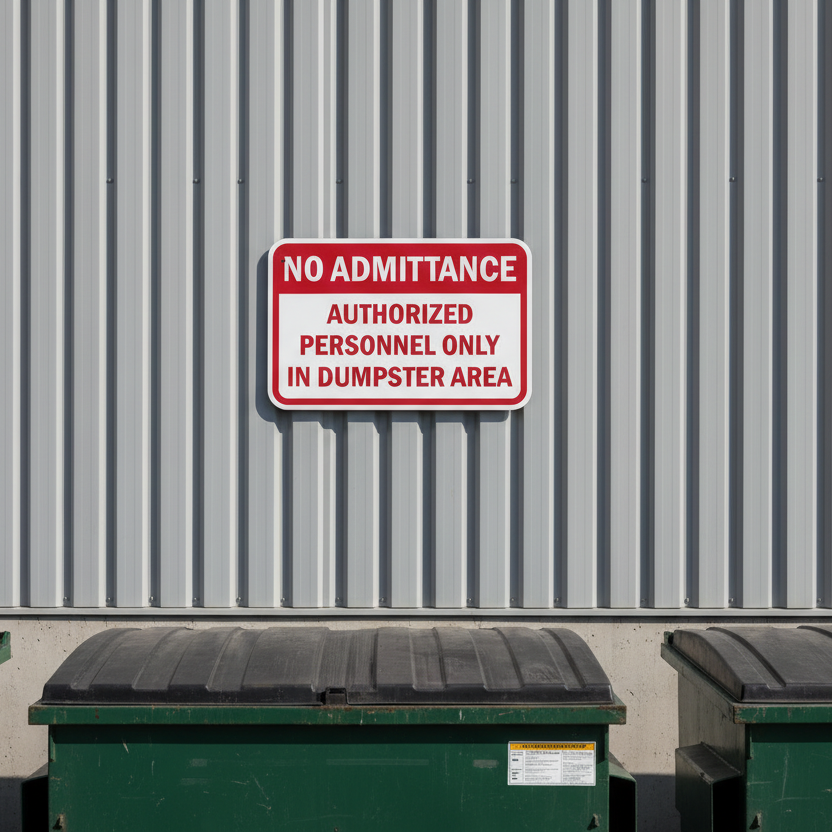 No Admittance Authorized Personnel Only In Dumpster - Image 2