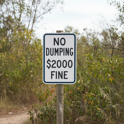 No Dumping $2000 Fine