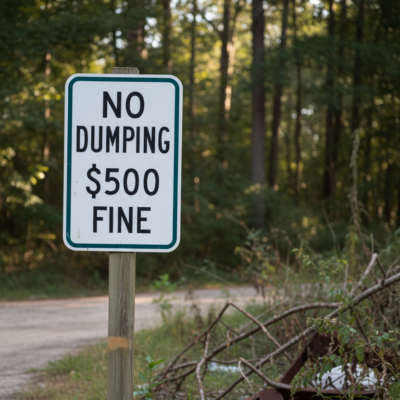No Dumping $500 Fine