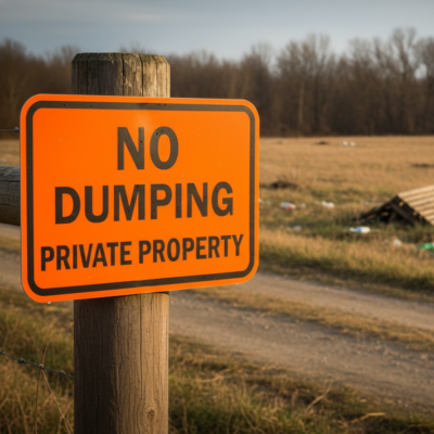 No Dumping Private Property
