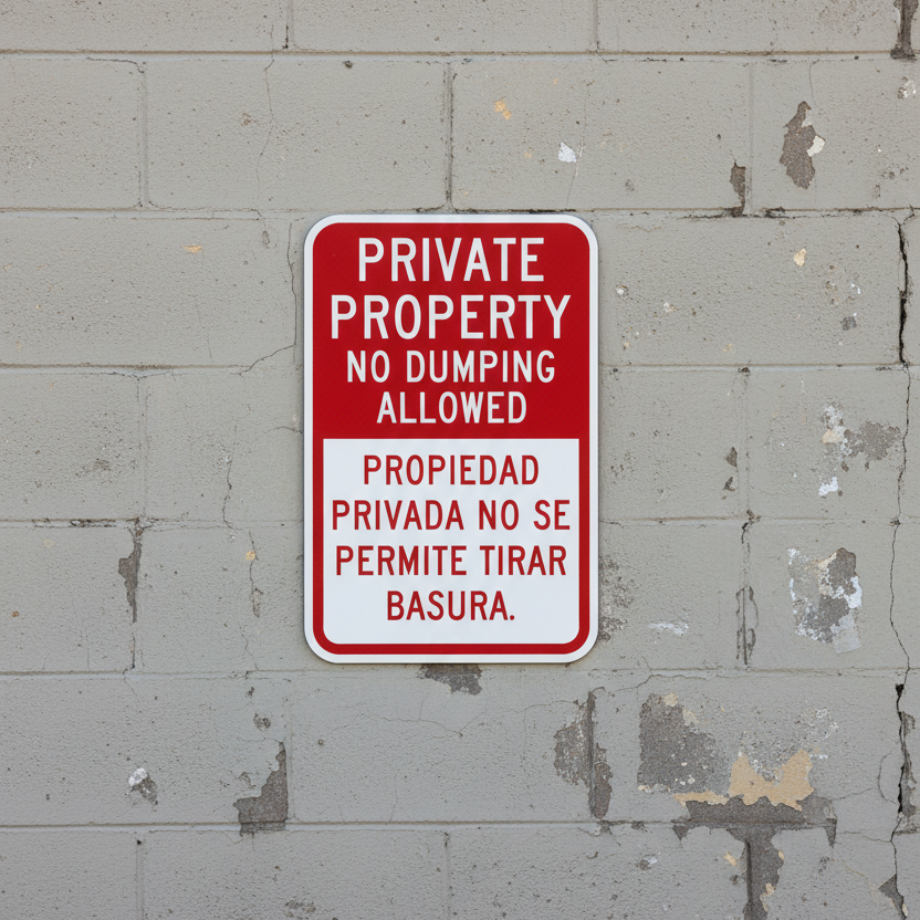 Private Property No Dumping Allowed Propiedad - Image 2