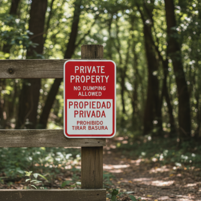 Private Property No Dumping Allowed Propiedad Privada