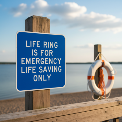 Life Ring Is For Emergency Life Saving Only