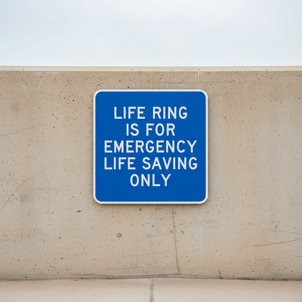 Life Ring Is For Emergency Life Saving Only - Image 2