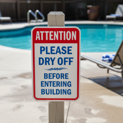 Attention Please Dry Off Before Entering Building