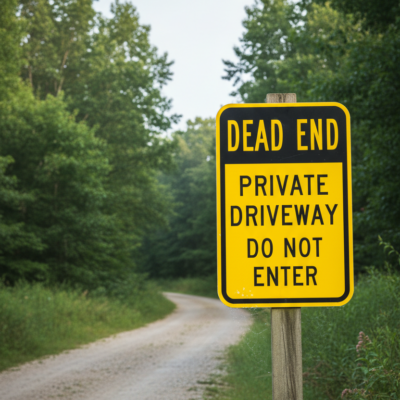 Dead End Private Driveway Do Not Enter