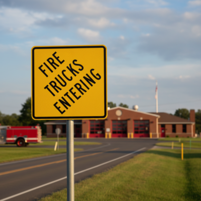 Fire Trucks Entering