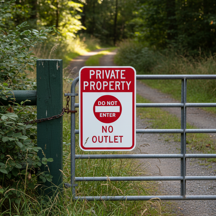Private Property (Do Not Enter Sym) No Outlet