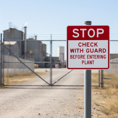 Stop Check with Guard Before Entering Plant