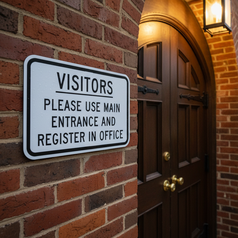 Visitors Please Use Main Entrance And - Image 2